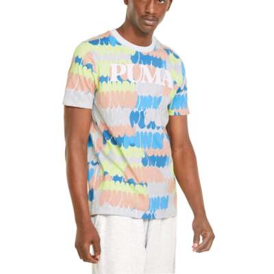

Puma Timeout Graphic Crew Neck Футболка с коротким рукавом Мужские Off White Повседневные топы 5, Puma Timeout Graphic Crew Neck Short Sleeve T-Shirt