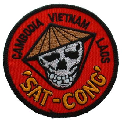 Vietnam SAT CONG Patch Red & White 3''