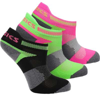

3 пары низких носков ASICS Quick Lyte Cushion для девочек, размер , спортивный ZK236, Розовый