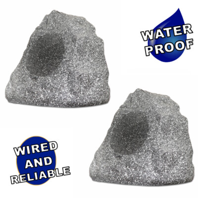 Theater Solutions Full Range Outdoor Granite Rock 2 Speaker 