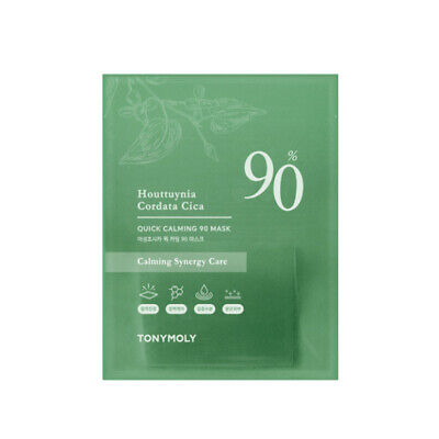 [TONYMOLY] Houttuynia Cordata Cica Quick Calming 90 Mask - 1pcs / Free Gift