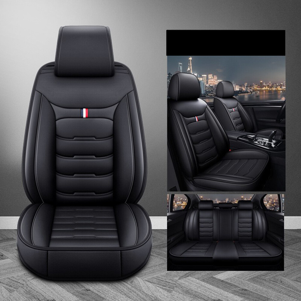 For Honda Accord Civic CR-V HR-V Leather Car Seat Covers 5-Seat Full Set Cushion