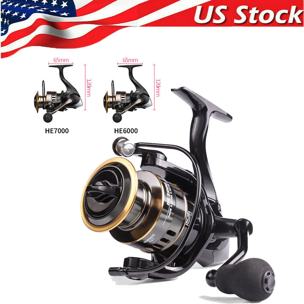 Metal Spinning Fishing Reel Freshwater Saltwater Left Right Hand Reel 5.2:1 2023