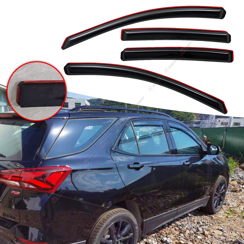 For 2018-2021 Chevy Equinox In-Channel Window Visor Vent Shade Wind Deflector