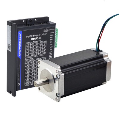 1 Axis 425oz.in Nema 23 Stepper Motor CNC Kit 4.2A 113mm Φ10mm & Driver DM556T