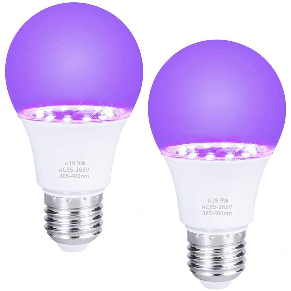 E26 E27 9W UV Black Lights Bulbs 395-400nm Glow in The Dark Lamps for Party Club