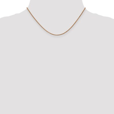 Pre-owned Superdealsforeverything Real 14kt Rose Gold 1.2mm Spiga Chain; 16 Inch; Lobster Clasp In Pink