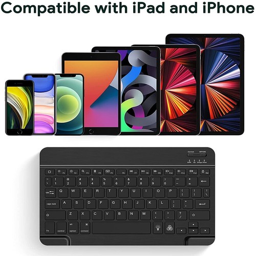 Backlit Keyboard Universal Case Cover Mouse For 10" 10.1" Inch Android Tablet PC