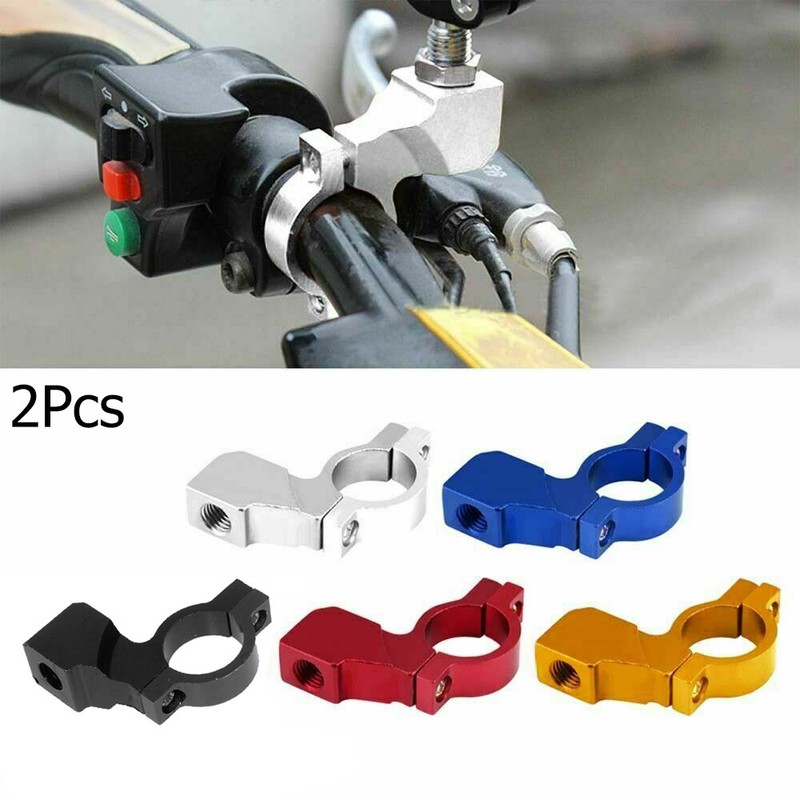 7/8" Motorcycle Dirt Bike Handlebar Rearview Mirror Mount Bracket Clamp 10mm