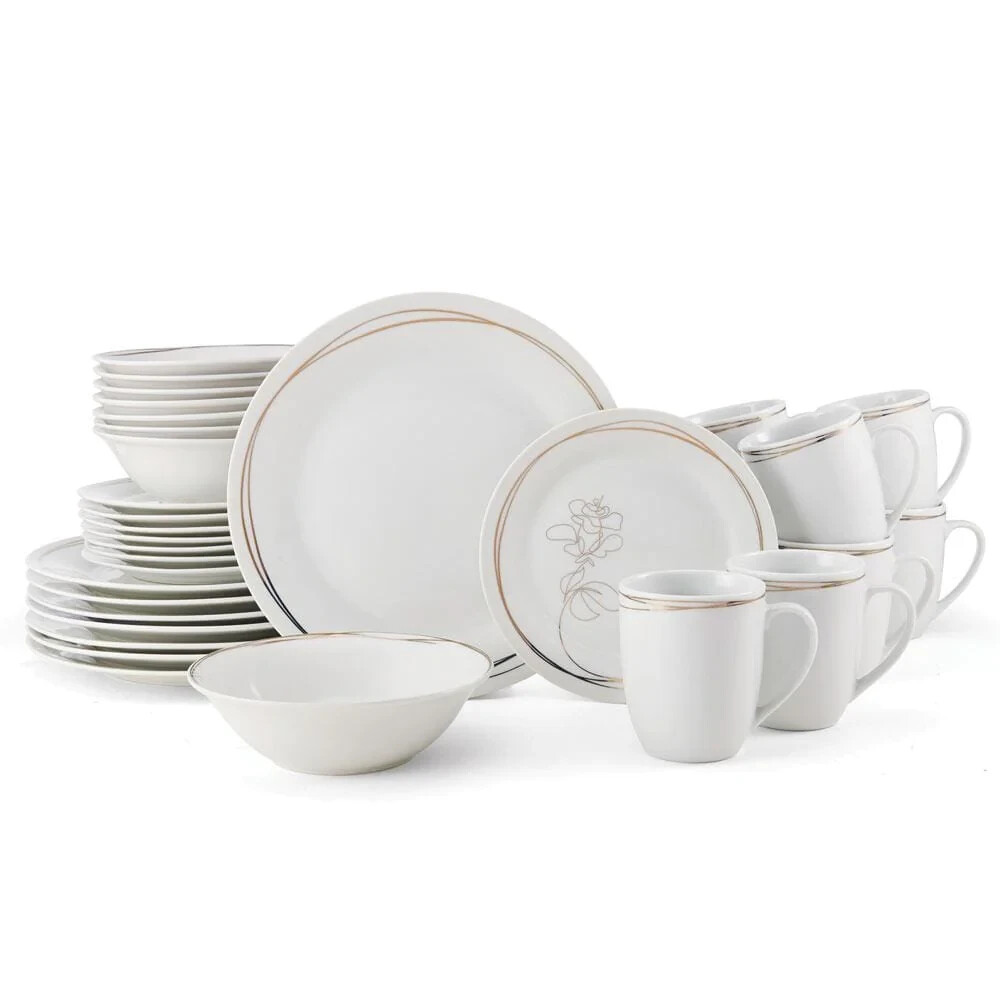 Fitz & Floyd 32 PC Love Blooms Porcelain Dinnerware Set Service/8 CLEARANCE SALE