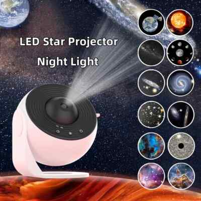 New LED Galaxy Projector Starry Night Light Moon Star Sky Nebula Projection Lamp