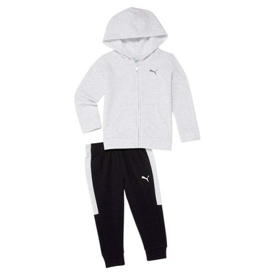 

Puma 2Pc Full Zip Hoodie - Joggers Set Повседневная верхняя одежда для девочек размером  8, Белый