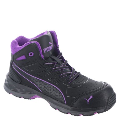 

Женские ботинки PUMA Safety Stepper Mid Work Boot, Black/lavender
