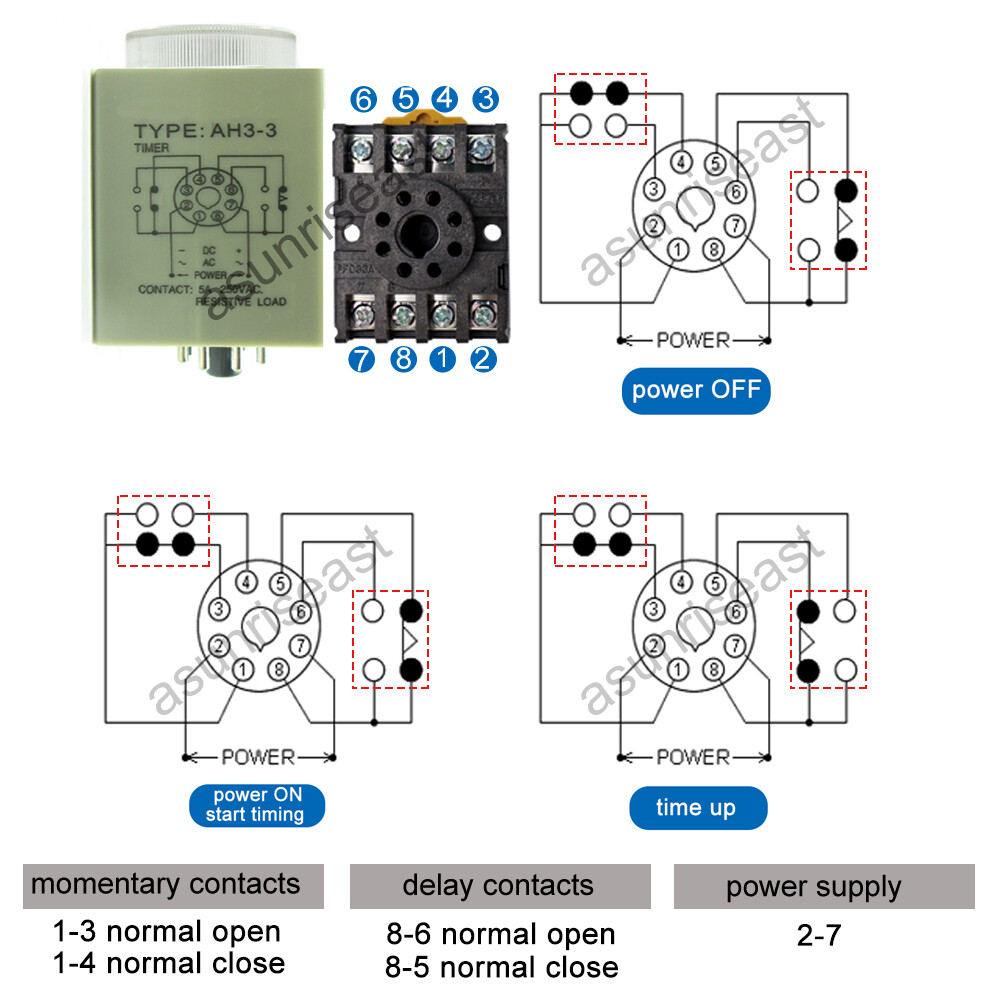 Power On Time Delay Relay Timer 12V 24V 110V 220V 380V 0-60S 0-60M 8 Pin + Base