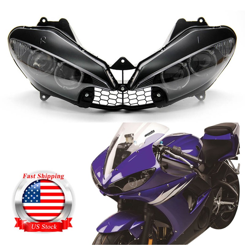 Clear Front Headlight Assembly For Yamaha YZF-R6 2003-2005 & R6S 2006-2009