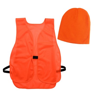 

Мужской комплект из жилета и шапки Quiet Wear, Оранжевый