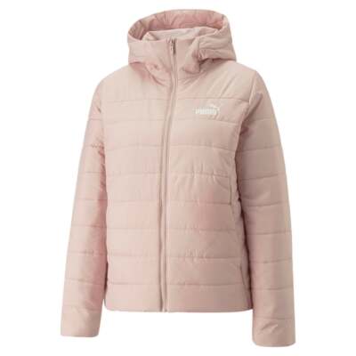 

Puma Essentials Padded Full Zip Jacket Женская розовая повседневная спортивная верхняя одежда 848, Розовый, Puma Essentials Padded Full Zip Jacket