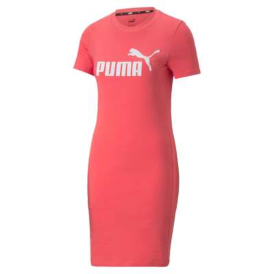 

Платье-футболка Puma Ess Slim с короткими рукавами, женское, размер , повседневное, 84834935, Розовый