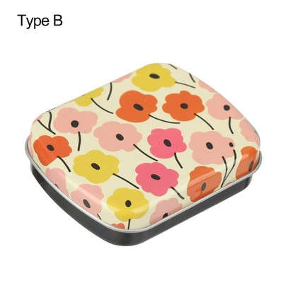 Collect Small Storage Metal Hinged Container Kit Empty Tins Tin Box Container