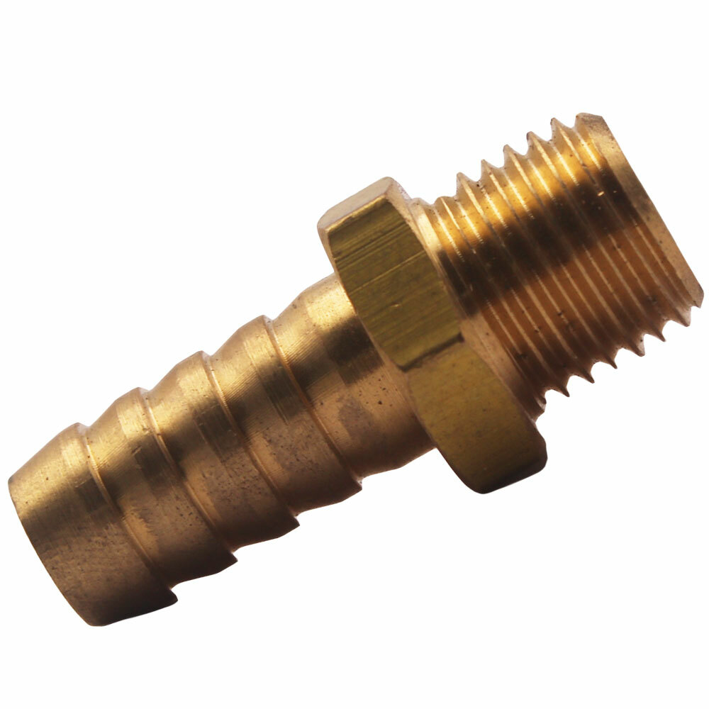 Fitting Metric M14X1.5 Male to Barb Hose ID 7/16” 11mm Brass Fuel Air