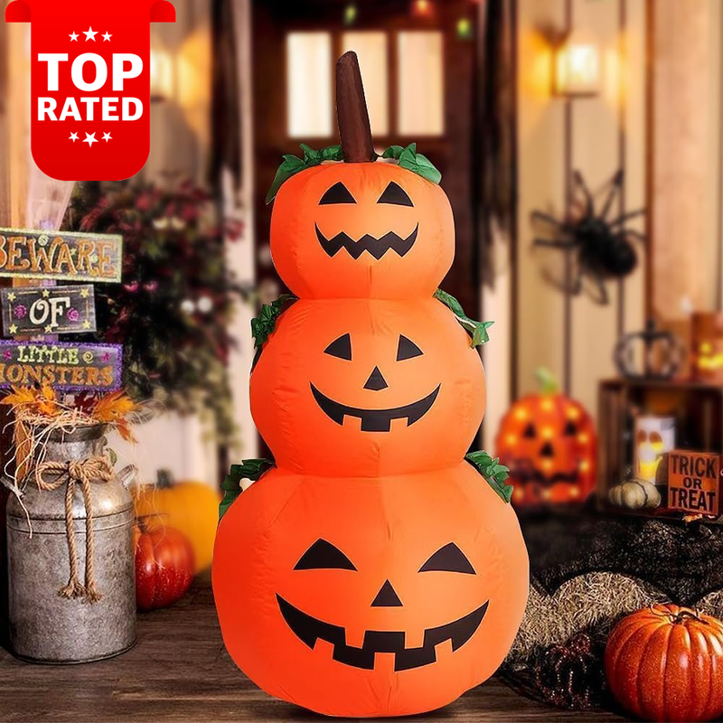 4FT Halloween Inflatable Stacked Pumpkins Yard Decor Blow Up Party Decoration