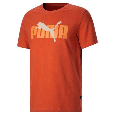 

Футболка Puma Cat Overlap Logo с круглым вырезом и короткими рукавами, мужские оранжевые повседневные топы 678, Оранжевый, Puma Cat Overlap Logo Crew Neck Short Sleeve T-Shirt