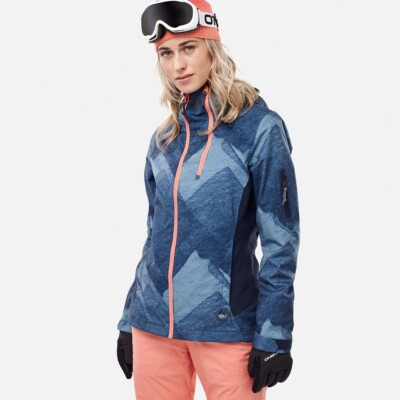 O'neill Snow Jeremy Jones Women's Blue Orange Ski Snowboard Jacket Size XS