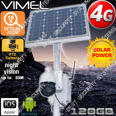 4G Security Camera Solar Farm Farm Home PTZ 18XOptical Zoom GSM Live View 3G