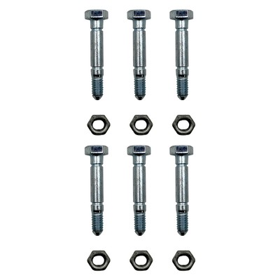 6 Shear Pins Nuts Fits John Deere AM136890 AM122156 Ariens 510015 Snapper 13865