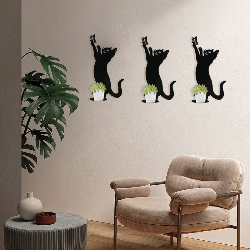 1Pc Mini Metal Cat Home D&eacute;cor, Wall Candle Sconces for Pillar Candles Led Flamel