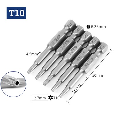 Long Reach Torx Star Hex Security Bit Set Tamper Proof Screwdriver Bits T6-T40