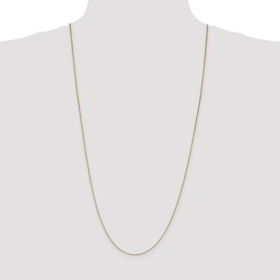 Pre-owned Superdealsforeverything Real 14kt Yellow Gold .7mm Box Chain; 30 Inch; Lobster Clasp