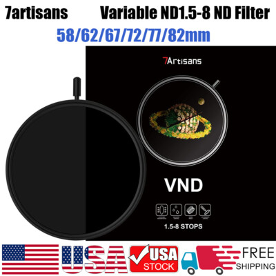 7artisans Variable ND1.5-8 ND Filter 58/62/67/72/77/82mm