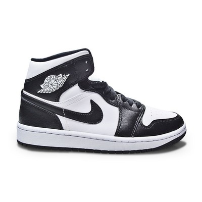 Pre-owned Nike Womens  Air Jordan 1 Mid "panda" - Dv0991 101- White Black White