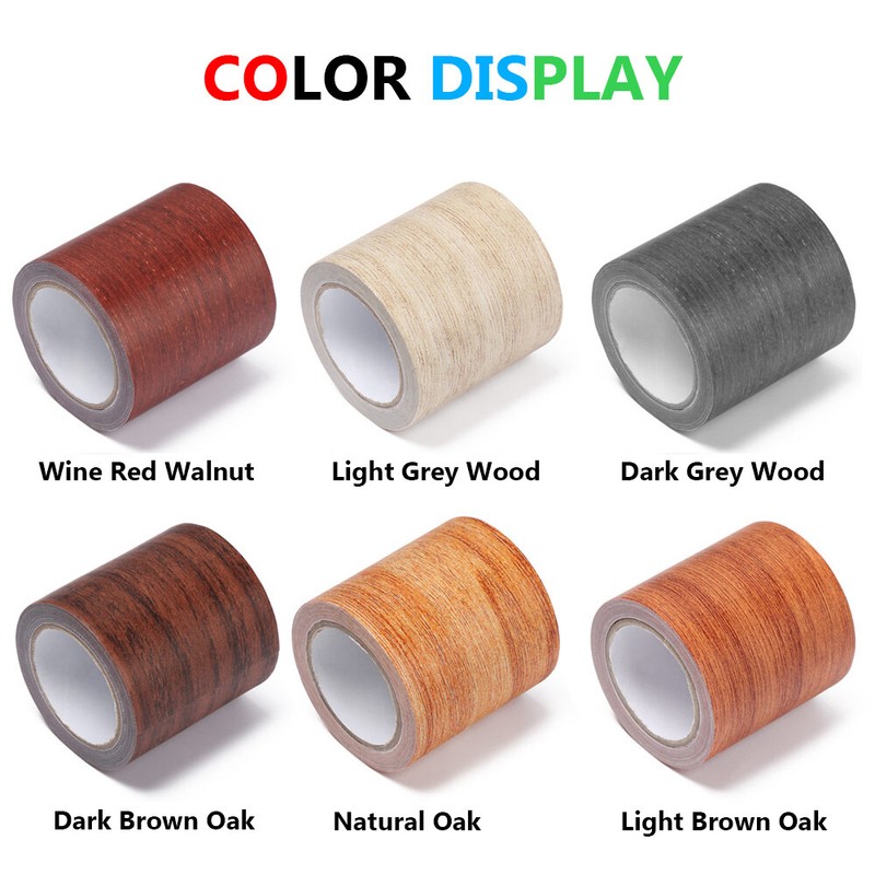 5M/Roll Realistic Wood Grain Repair Adhensive Duct Tape Floor