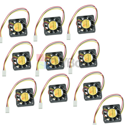 10pcs DC12V 3-Pin connector 4cm PC Computer CPU Cooler Cooling Fan 40x40x10mm