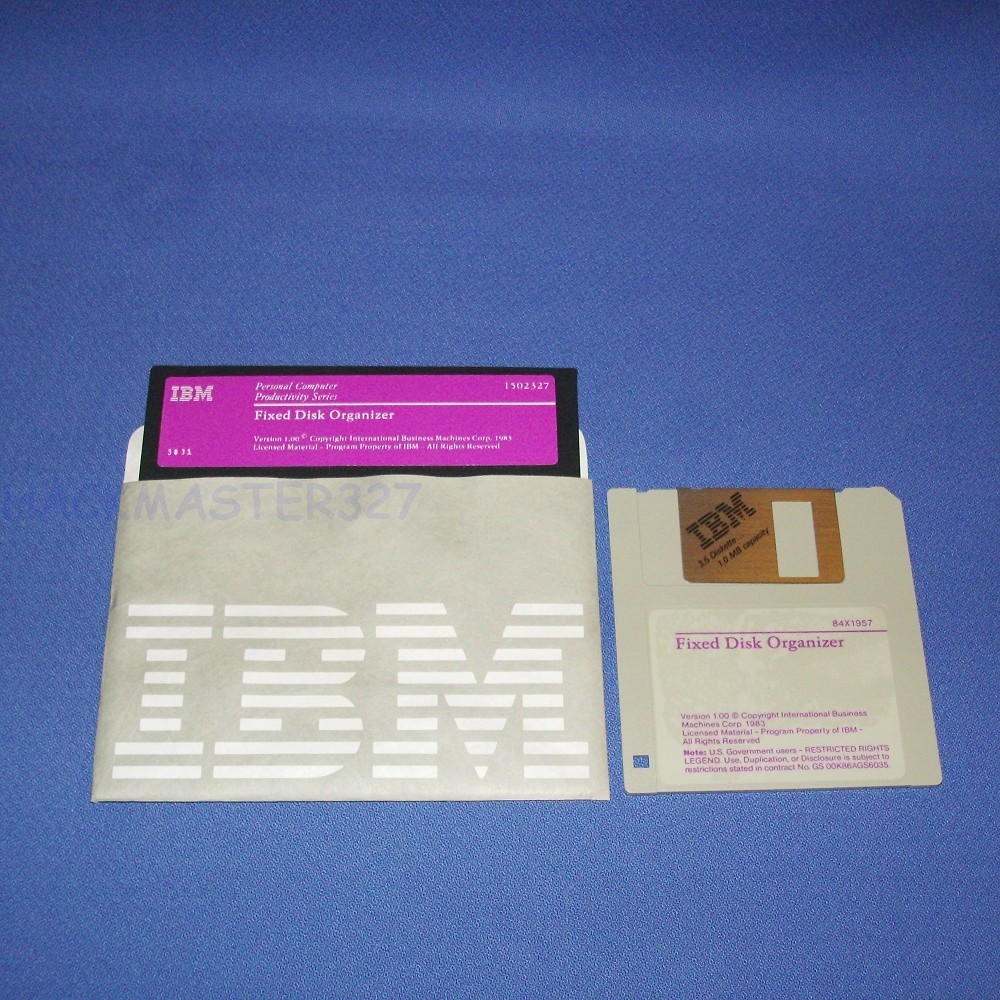 IBM FIXED DISK ORGANIZER COMPLETE WORKING