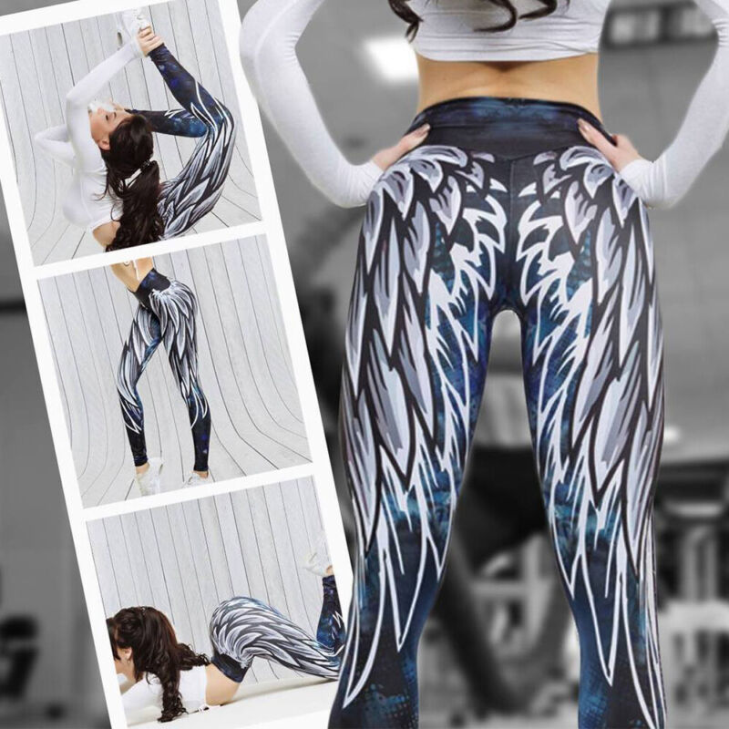 Women High Waist Yoga Pants Butt Lift Leggings Workout Ruched Booty Gym Trousers 6