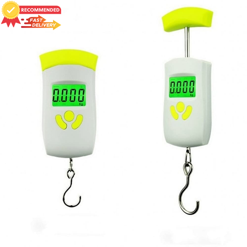 Digital Fishing Scale 50kg 110lb LCD Display Hook Scale Waterproof ABS Handle