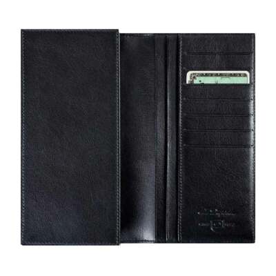 Pre-owned St Dupont S.t. Dupont Black Contrast Leather Wallet, Holds 7 C. Cards, 180305, In Box