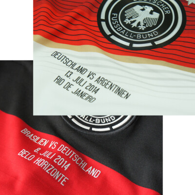 Match Details Flock Print DFB Deutschland vs. Argentinien/Brasilien WM 2014