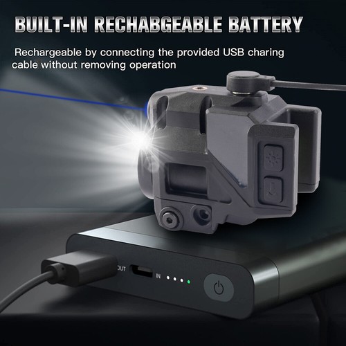 Green Red Blue Laser Sight 500lm Flashlight Combo For Glock 17 19 Taurus G2C G3C