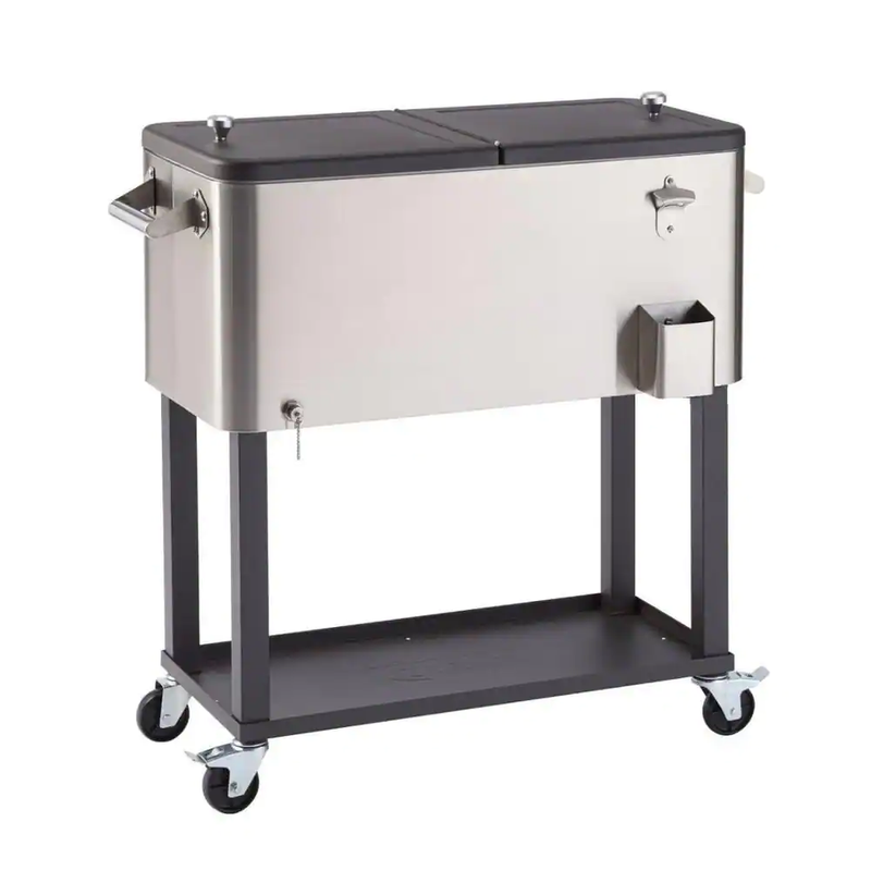 With Shelf 80 Qt. 20 Gal. Stainless Steel Bottle Opener