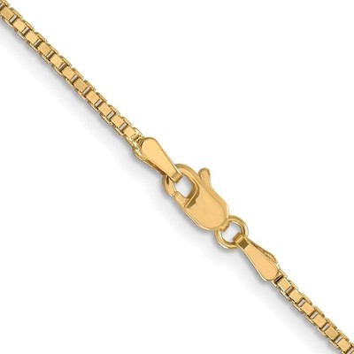 Pre-owned Diamond2deal 10k Yellow Gold 1.5mm 16" Box Chain Necklace For Mens 4.5g