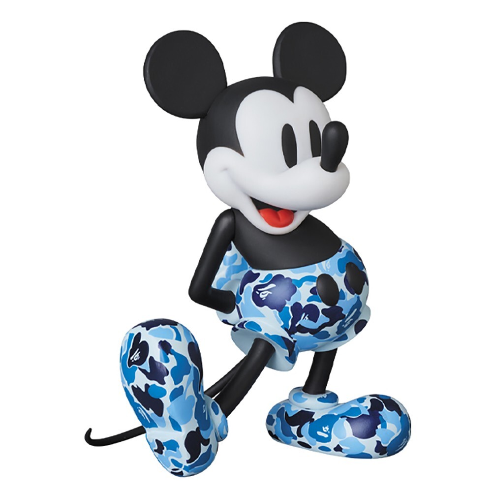 Medicom Toy VCD Mickey Mouse x BAPE A BATHING APE Blue