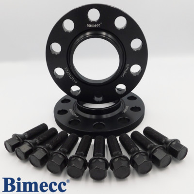 BMW Wheel Spacers 2x12mm Bimecc (Black) + Bolts For BMW M5 F10 F80 M2 M3 M4