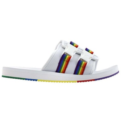 Мужские белые повседневные сандалии Puma Wilo Lux Nylon Multicolor Slide 372554-01