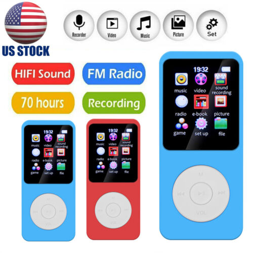 Portable Bluetooth MP3 Player MP4 Media FM Radio Recorder HIFI Music Speakers US