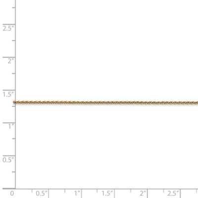 Pre-owned Superdealsforeverything Real 14kt Yellow Gold 1.0mm Diamond Cut Wheat Chain Bracelet; 10 Inch