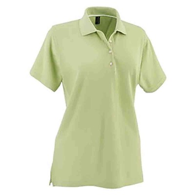 

Page - Tuttle NoCurl Pique Short Sleeve Polo Shirt Womens Green Casual P21409-TR, Зеленый